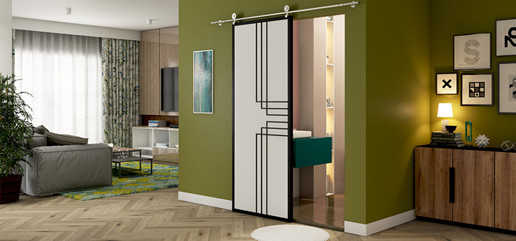 sliding bathroom door installation in Hesperia